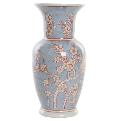 PORCELAIN VASE 13X13X31 BLUE FLOWERS LD190191