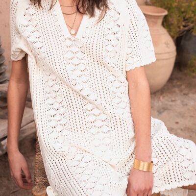 NICIA short-sleeved knit dress