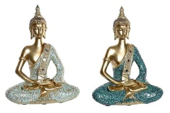 FIGURINE EN RÉSINE 17X8X22 BOUDDHA 2 ASSORTIS. FD205575 1