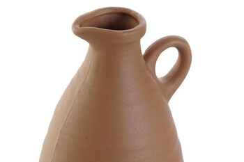 VASE PORCELAINE 12.8X12.8X21 TERRACOTTA MAT JR191781 2