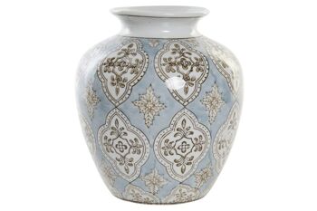 VASE PORCELAINE 22X22X25 BEIGE ARABE LD190200 1