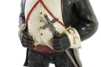 FIGURE RÉSINE 16,5X12X32 GORILLE NAPOLEON NOIR FD202547 3