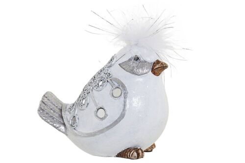 FIGURA RESINA 15X9X12 PAJARO BLANCO RF181288