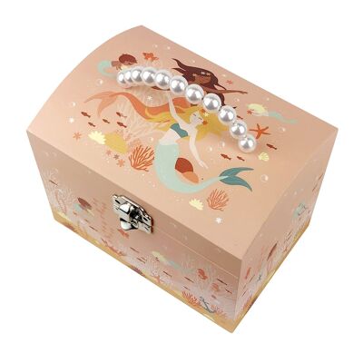 Large Mermaid Musical Jewelry Box - Vanity Case - NEW
