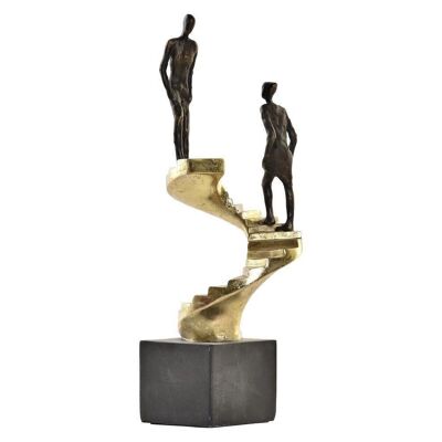 RESIN FIGURE 14X14X41,5 GOLDEN PEOPLE STAIRS FD195219