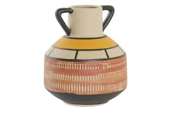 VASE CERAMIQUE 13,4X13,4X15,6 TERRACOTTA JR203577 1