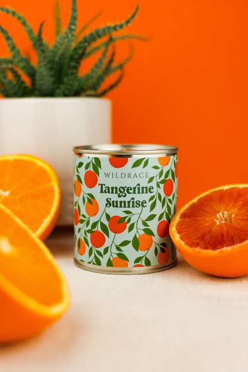 Tangerine Sunrise, summer dining candle