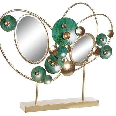 DECORATION METAL MIRROR 62X9X53,3 ABSTRACT GOLDEN DH187038
