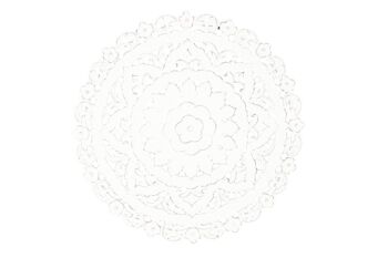 DÉCORATION MURALE MDF 90X2X90 MANDALA DÉCAPAGE BLANC DP199378 1