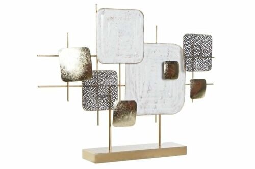 DECORACION METAL 66X9X48 ABSTRACTO DORADO DH187049