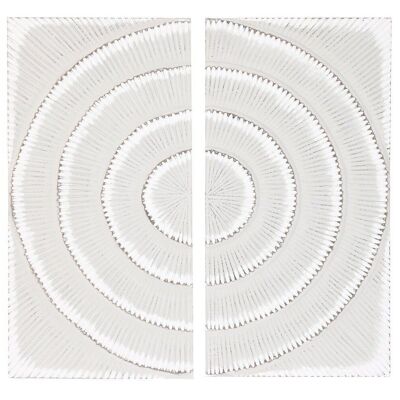 DÉCORATION MURALE SET 2 MDF 90X3,5X90 CERCLES 3D DP199384