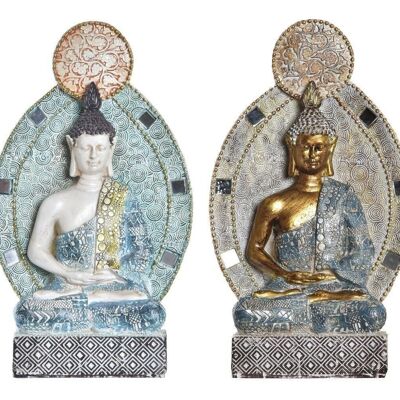 FIGURA IN RESINA 12,3X7,7X21,5 BUDDHA 2 ASSORTIMENTI. FD195416