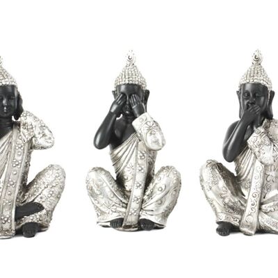 FIGURA IN RESINA 16X11X25 BUDDHA 3 ASSORTIMENTI. FD202637