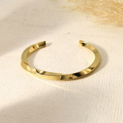 Bracciale bangle quadrato ondulato