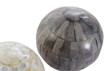 BOULE DÉCO NACRE OS 12X12X12 2 ASSORTIS. DH187235 3