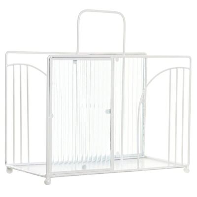 REVISTERO METAL CRISTAL 36X16X34 BLANCO LD191277
