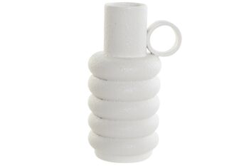 VASE CERAMIQUE 11,5X9X19 BLANC LD191278 1