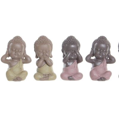 FIGURINE EN RÉSINE 5,5X5X10,5 BOUDDHA 6 ASSORTIMENT. RF181353