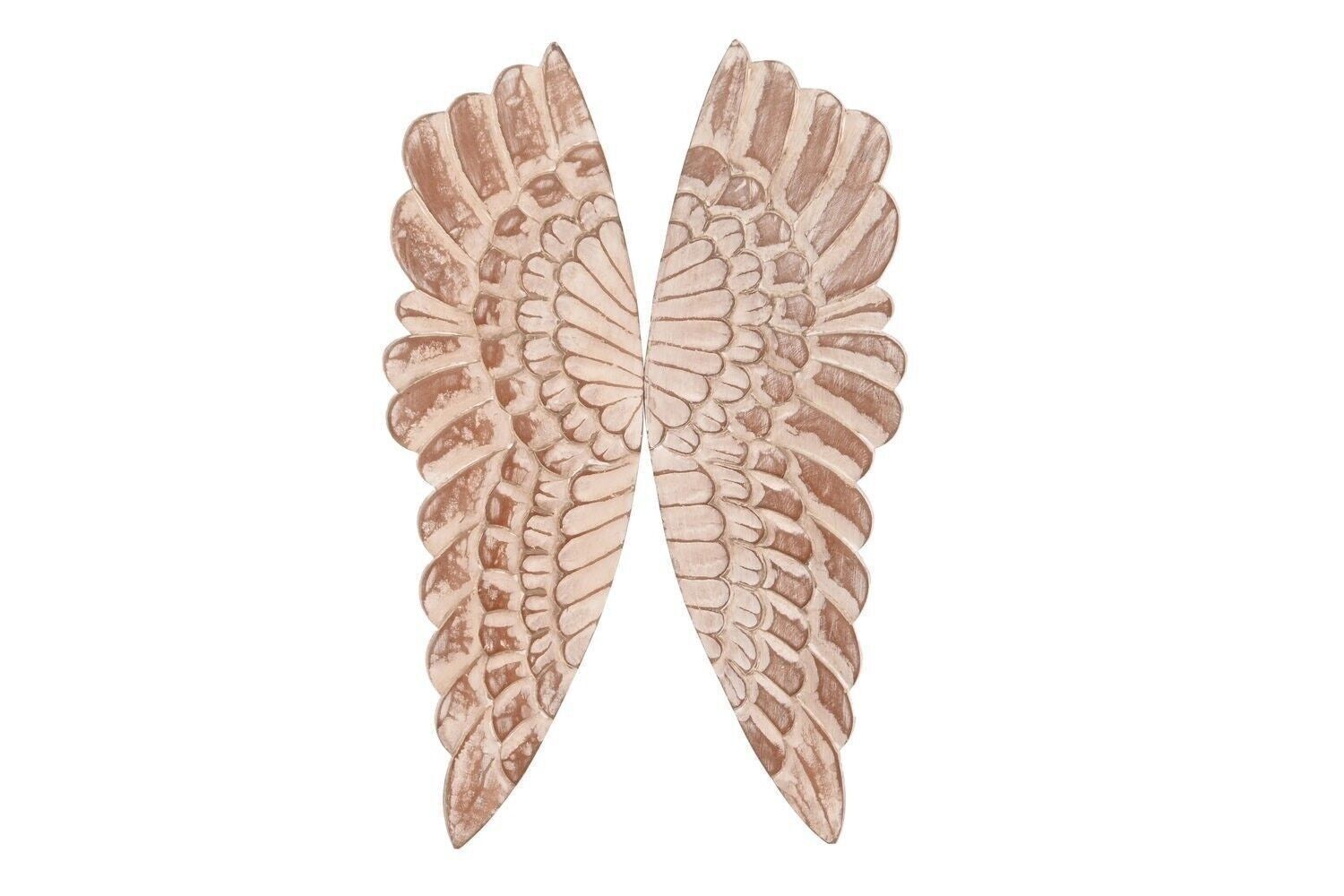 WALL DECORATION MDF 60X4X90 WINGS DECAPE WHITE DP199407