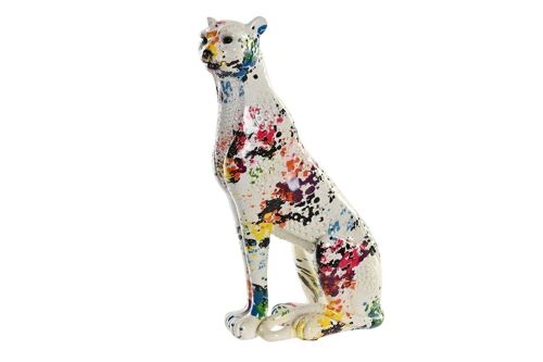 FIGURA RESINA 16X8X25 LEOPARDO MULTICOLOR FD202696