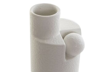 VASE CERAMIQUE 9,5X8X20 BLANC LD191281 2