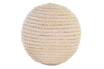 BOULE DÉCORATION FIBRE 8X8X8 NATUREL DH191203 1