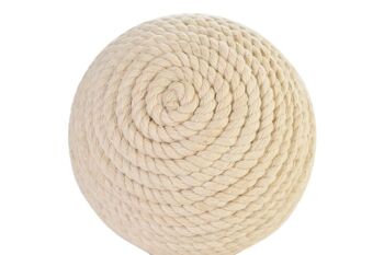 BOULE DÉCORATION FIBRE 8X8X8 NATUREL DH191203 3