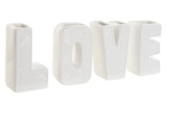 VASE SET 4 CERAMIQUE 4,8X3,8X8,5 LOVE VASE LD191303 2