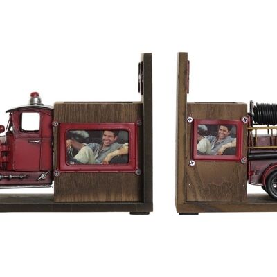 BOOKENDS SET 2 WOODEN 22X13,5X17 FIREFIGHTERS MO190531