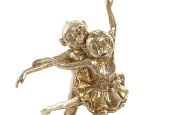 FIGURINE EN RÉSINE 18,5X11,2X29,5 SINGES DANSEURS RF181363 2