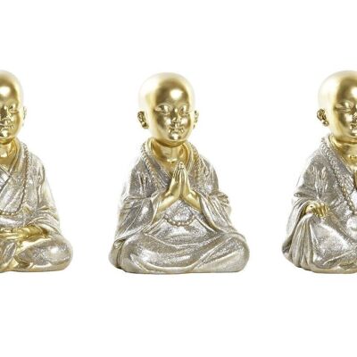 FIGURINE EN RÉSINE 13X11X17,5 MOINE 3 ASSORTIMENTS. FD195436