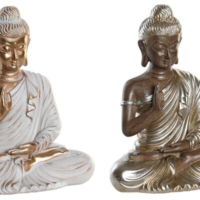 FIGURINE EN RÉSINE 12X7X15,5 BOUDDHA 2 ASSORTIMENTS. FD205623