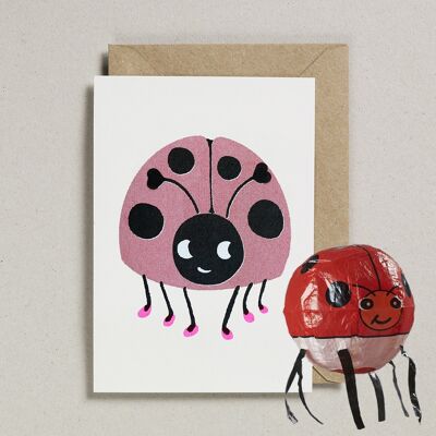 Japanese Paper Balloon Cards (Pack of 6) - Ladybird