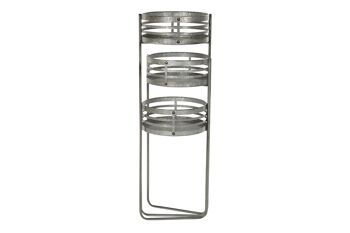 JARDINIÈRE FER METAL 47X35X72 GRIS MC192746 4