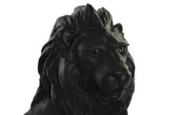 FIGURINE RÉSINE 38X25X44 LION NOIR RF181551 2