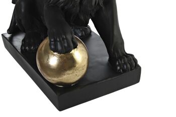 FIGURINE RÉSINE 38X25X44 LION NOIR RF181551 3