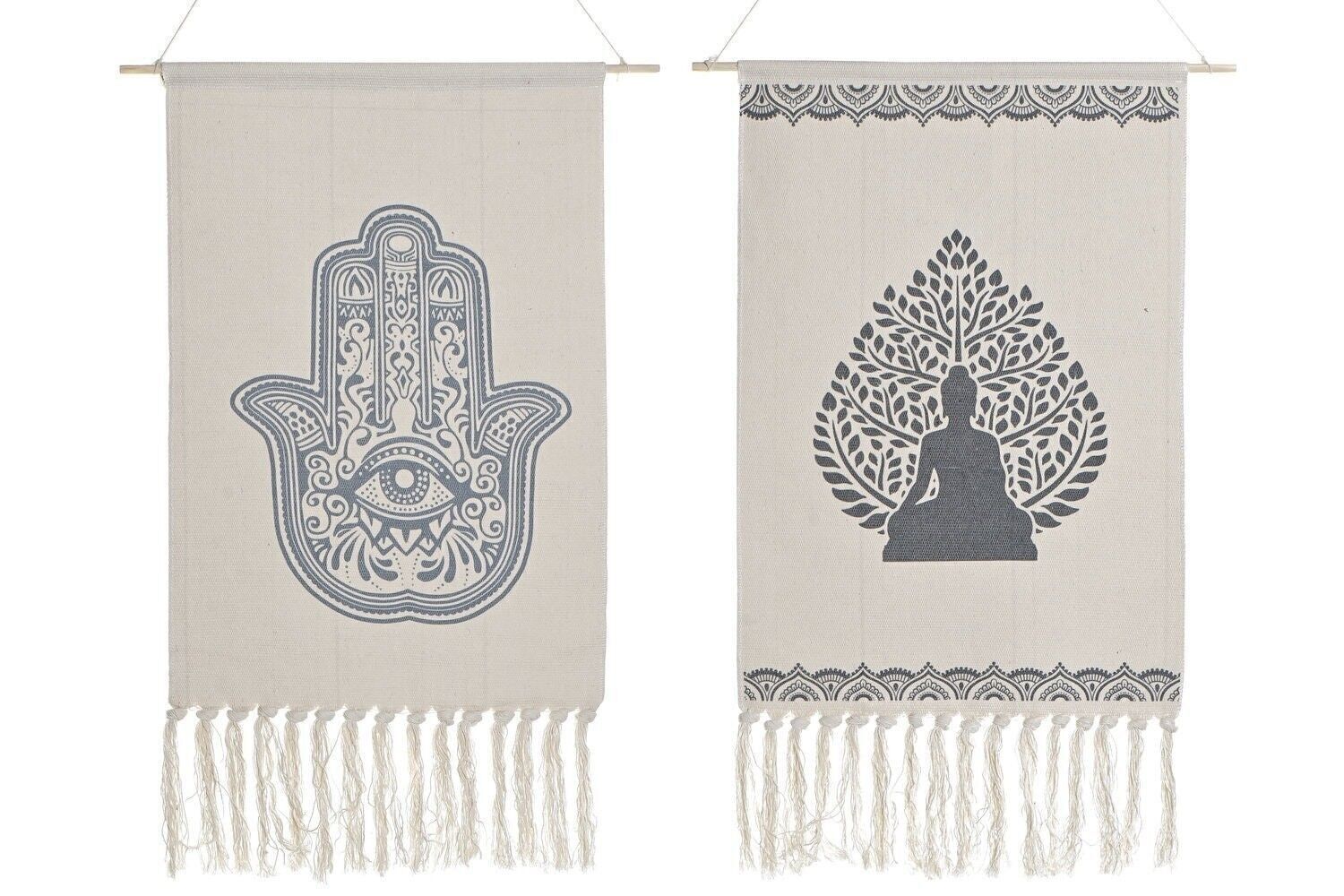 DECORAZIONE PENDENTE COTONE 50X1X70 FRANGE 2 ASSORTIMENTI. DH192407