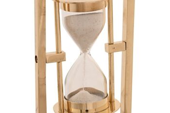 HORLOGE VERRE LAITON 10X10X16 1 MINUTE DH205666 2