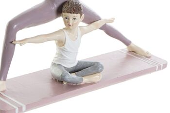 FIGURE RÉSINE 24X6,5X19,5 MAMA YOGA ROSE FD189901 3