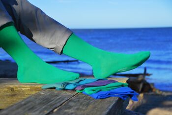 Ensemble de 3 paires de chaussettes basiques pour homme >>Bleu marine<< Chaussettes en coton uni 10