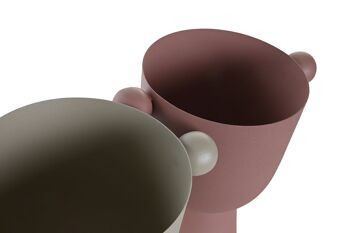 VASE EN FER 32X22X32 BOULES 2 ASSORTIES. JR205217 2