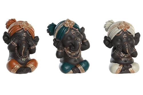 FIGURA RESINA 7,5X6,5X9 GANESHA 3 SURT. FD205637