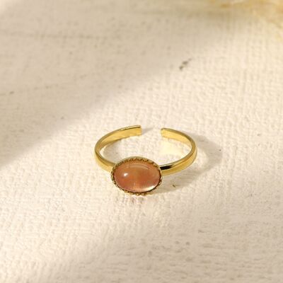 Bague pierre rose