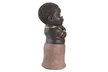 FIGURINE EN RÉSINE 8X7.5X15.5 AFRICAINE 4 ASSORTIMENTS. FD205638 3