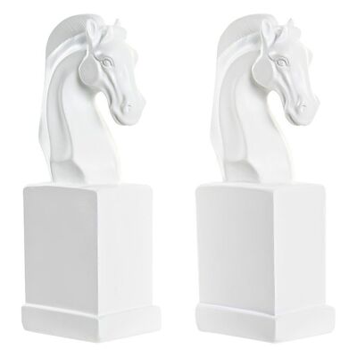 SUJETALIBROS SET 2 RESINA 10X7X24 CABALLO BLANCO FD195713