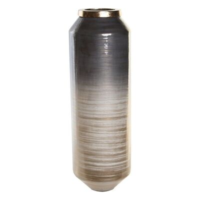 VASE VERRE ALUMINIUM 15X15X52 MULTICOLORE JR205309