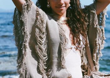 Cotton Kimono • Kaftan tissé à la main biologique • Tribal Cover Up 3