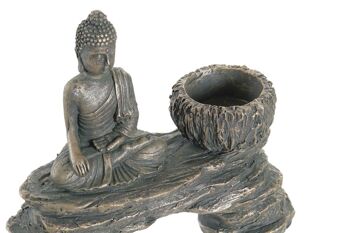 FIGURINE EN RÉSINE 19X6X15,5 BOUDDHA BOUGEOIR 2 ASSORTIMENTS. RF182843 3