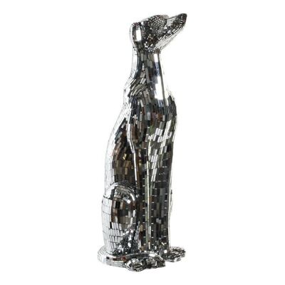 FIGURA RESINA 28X36X78 PERRO GALGO CROMADO FD189949