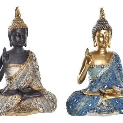 FIGURINE EN RÉSINE 17X9X25 BOUDDHA 2 ASSORTIS. FD195806